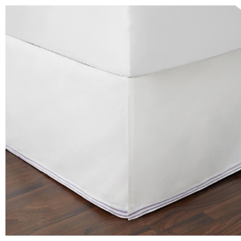 Hudson Park Italian Percale King lavender Bedskirt 100% Cotton Exclusive